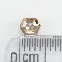 0.29 Ct Natural Loose Diamond, Hexagon Diamond, Brown Diamond, Polished Diamond, Rustic Diamond, Color Diamond, Rose Cut Diamond, L850