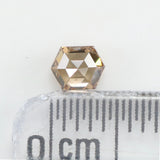 0.29 Ct Natural Loose Diamond, Hexagon Diamond, Brown Diamond, Polished Diamond, Rustic Diamond, Color Diamond, Rose Cut Diamond, L850