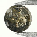 0.53 Ct Natural Loose Diamond, Round Rose Cut Diamond, Black Diamond, Gray Diamond, Salt and Pepper Diamond, Rose Cut Diamond KDL7404
