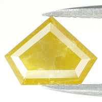 2.52 Ct Natural Loose Diamond, Shield Cut Diamond, Yellow Color Diamond, Rose Cut Diamond, Real Rustic Diamond, Antique Diamond KDL9615