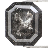 1.70 CT Natural Loose Diamond, Emerald Cut Diamond, Salt And Pepper Diamond, Black Diamond, Grey Diamond, Antique Rose Cut Diamond KDL187