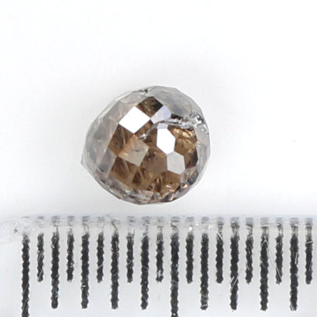 0.59 Ct Natural Loose Briolette Shape Diamond Brown Color Drop Diamond 4.60 MM Natural Loose Brown Color Briolette Rose Cut Diamond LQ131