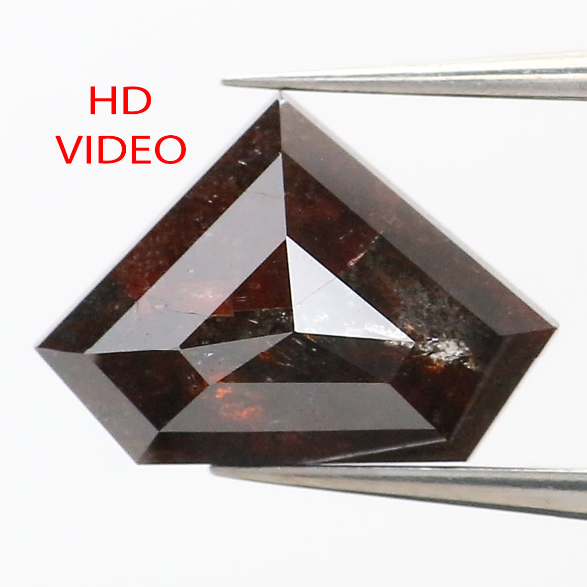 1.35 CT Natural Loose Shield Shape Diamond Brown Color Shield Cut Diamond 6.55 MM Natural Loose Brown Color Shield Rose Cut Diamond LQ9419
