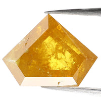 3.24 Ct Natural Loose Diamond, Shield Cut Diamond, Yellow Color Diamond, Rose Cut Diamond, Real Rustic Diamond, Antique Diamond KDL9780