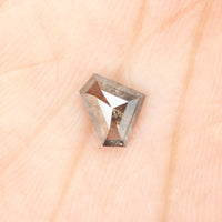0.89 Ct Natural Loose Diamond, Shield Diamond, Salt And Pepper Diamond, Black Diamond, Grey Diamond, Shield Cut Diamond, Real Diamond KDL9565