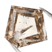 0.63 CT Natural Loose Diamond, Pentagon Diamond, Brown Diamond, Rustic Diamond, Pentagon Cut Diamond, Fancy Brown Diamond, L044