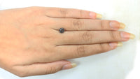 1.25 Ct Natural Loose Diamond Round Black Grey Salt And Pepper Color I3 Clarity 6.40 MM KDL8301