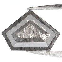 0.50 CT Shield Cut Diamond, Salt And Pepper Diamond, Natural Loose Diamond, Black Diamond, Grey Diamond, Antique Rose Cut Diamond KDL192