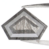 0.50 CT Shield Cut Diamond, Salt And Pepper Diamond, Natural Loose Diamond, Black Diamond, Grey Diamond, Antique Rose Cut Diamond KDL192