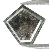 2.03 CT Natural Loose Diamond, Pentagon Cut Diamond, Black Diamond, Black Loose Pentagon Diamond, Rose Cut Diamond, Rustic Diamond KDL9999
