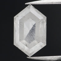 0.88 Ct Natural Loose Diamond, Hexagon Diamond, Grey Diamond, Hexagon Cut Diamond, Polished Diamond, Rose Cut Diamond Rustic Diamond KDL212