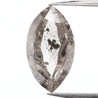 0.54 Ct Natural Loose Diamond, Marquise Diamond, Black Diamond, Gray Diamond, Salt And Pepper, Polished Diamond, Rustic Diamond KDL348