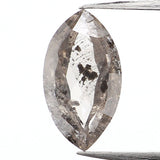 0.54 Ct Natural Loose Diamond, Marquise Diamond, Black Diamond, Gray Diamond, Salt And Pepper, Polished Diamond, Rustic Diamond KDL348