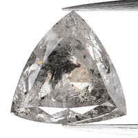 1.62 Ct Natural Loose Diamond, Triangle Diamond, Grey Diamond, Black Diamond, Salt Pepper Diamond, Geometric Diamond, Rose Cut Diamond KDL128