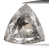 1.62 Ct Natural Loose Diamond, Triangle Diamond, Grey Diamond, Black Diamond, Salt Pepper Diamond, Geometric Diamond, Rose Cut Diamond KDL128