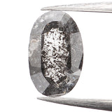 0.56 Ct Natural Loose Diamond, Oval Diamond, Black Diamond, Grey Diamond, Salt and Pepper Diamond, Antique Diamond, Real Diamond KDL074
