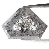 1.09 CT Natural Loose Diamond, Shield Cut Diamond, Salt And Pepper Diamond, Black Diamond , Grey Diamond, Antique Rose Cut Diamond KDL253