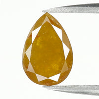 1.60 CT Natural Loose Diamond, Pear Diamond, Yellow Diamond, Rustic Diamond, Pear Cut Diamond, Fancy Color Diamond KDK2263