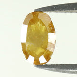 0.72 Ct Natural Loose Diamond, Oval Diamond, Yellow Diamond, Antique Diamond, Oval Cut Diamond, Rustic Diamond, Real Diamond KDK2231