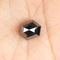 2.28 Ct Natural Loose Diamond, Hexagon Diamond, Black Diamond, Hexagon Cut Diamond, Polished Diamond, Rose Cut Diamond Rustic Diamond KDL9576