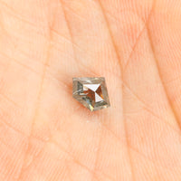 1.04 Ct Natural Loose Diamond, Shield Diamond, Salt And Pepper Diamond, Black Diamond, Grey Diamond, Shield Cut Diamond, Real Diamond KDL9520