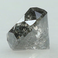 0.62 Ct Natural Loose Diamond Round Black Grey Salt And Pepper Color I3 Clarity 4.80 MM KDL8460