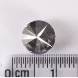 2.05 CT Natural Loose Diamond Round Black Grey Salt And Pepper Color 7.85 MM KDL9209