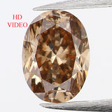 0.30 Ct Natural Loose Diamond, Oval Diamond, Brown Color Diamond, Antique Diamond, Rustic Diamond, Polished Diamond, Real Diamond KR2295