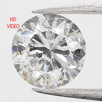 0.36 Ct Natural Loose Diamond, White Diamond, Round Diamond, Round Brilliant Cut Diamond, Sparkling Diamond, Rustic Diamond L5523