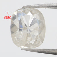 0.94 Ct Natural Loose Diamond, Cushion Diamond, Milky White Diamond, Polished Diamond, Rose Cut Diamond, Rustic Diamond KDL5089