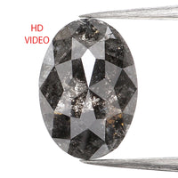 1.79 Ct Natural Loose Diamond, Oval Diamond, Black Diamond, Oval Cut Diamond, Polished Diamond, Rose Cut Diamond, Rustic Diamond KDL050