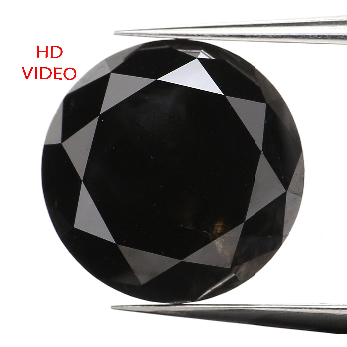 4.23 Ct Natural Loose Round Shape Diamond Black Color Round Cut Diamond 9.65 MM Natural Loose Diamond Round Brilliant Cut Diamond QL9505