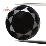 4.23 Ct Natural Loose Diamond, Black Diamond, Round Diamond, Round Brilliant Cut Diamond, Sparkling Diamond, Rustic Diamond KDL9505