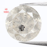 1.06 Ct Natural Loose Diamond, Round Brilliant Cut, Salt And Pepper Diamond, Gray Diamond, Rustic Diamond, Round Cut Diamond L445