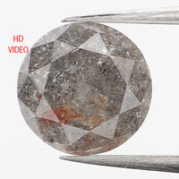 1.28 Ct Natural Loose Diamond, Grey Diamond, Round Diamond, Round Brilliant Cut Diamond, Sparkling Diamond, Rustic Diamond L443