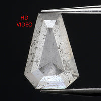 0.80 Ct Natural Loose Diamond, Coffin Cut Diamond, Grey Diamond, Rustic Diamond, Antique Diamond, Real Diamond, Minimal Diamond KDL9673