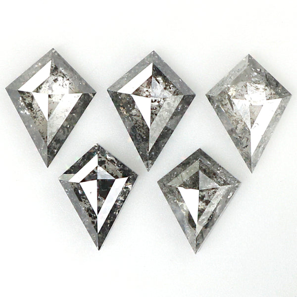 0.96 CT Kite Cut Diamond, Salt And Pepper Diamond, Natural Loose Diamond, Black Diamond, Grey Diamond, KDL789