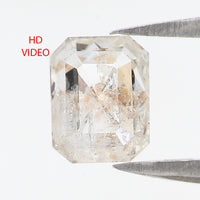 Natural Loose Emerald Diamond White - G Color 1.05 CT 6.28 MM Emerald Shape Rose Cut Diamond KDL2581