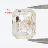 Natural Loose Emerald Diamond White - G Color 1.05 CT 6.28 MM Emerald Shape Rose Cut Diamond KDL2581