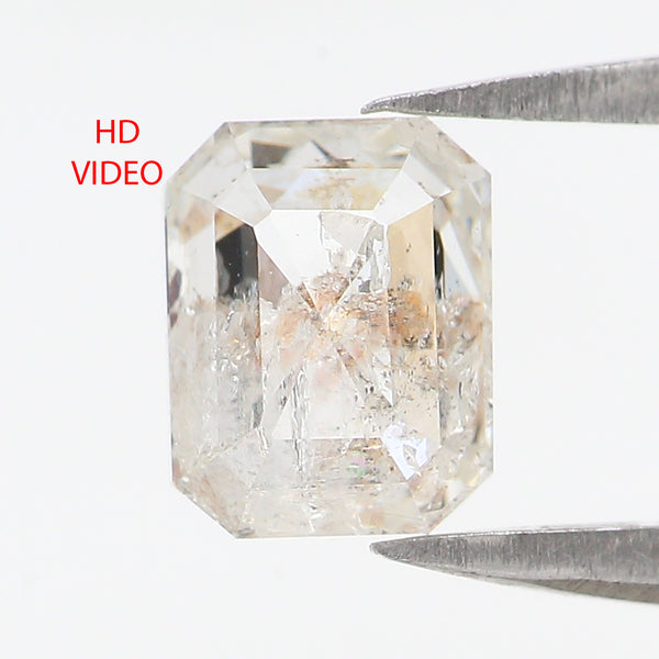 Natural Loose Emerald Diamond White - G Color 1.05 CT 6.28 MM Emerald Shape Rose Cut Diamond KDL2581