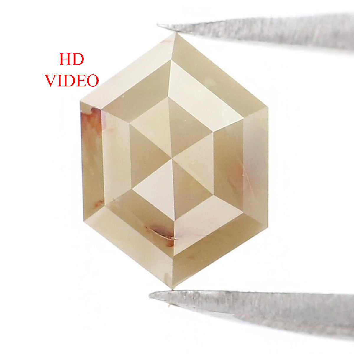 1.64 CT Natural Loose Hexagon Shape Diamond Grey Color Hexagon Cut Diamond 7.80 MM Natural Loose Green Color Hexagon Rose Cut Diamond LQ7812