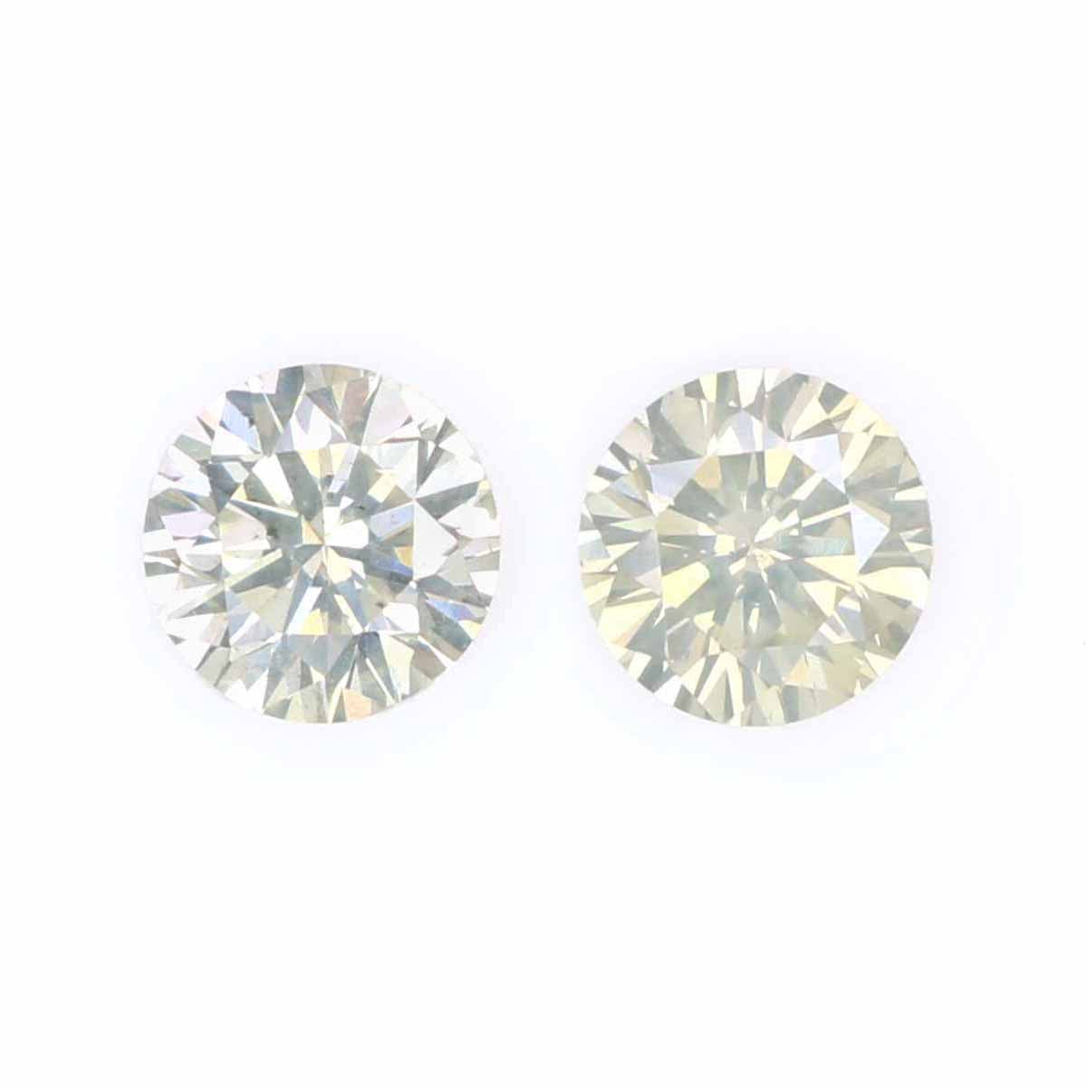 0.40 Ct Natural Loose Round Cut Pair Diamond White - I Color Round Cut Diamond 3.70 MM Natural Diamond Round Brilliant Cut Diamond LQ2172