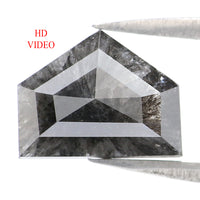 Natural Loose Antique Diamond Black Grey Color 2.70 CT 9.95 MM Antique Shape Rose Cut Diamond L8254
