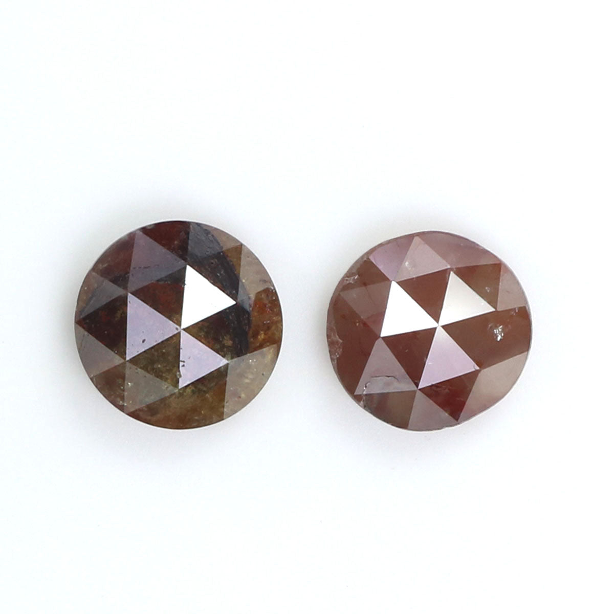 Natural Loose Rose Cut Brown Color Diamond 1.66 CT 5.90 MM Round Rose Cut Shape Diamond KDL6348