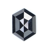 1.26 CT Natural Loose Hexagon Shape Diamond Black Hexagon Rose Cut Diamond 7.95 MM Natural Loose Black Color Hexagon Rose Cut Diamond QL9083