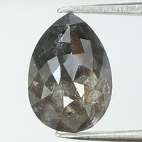 1.70 Ct Natural Loose Diamond Pear Black Grey Color I3 Clarity 9.00 MM KDL8120