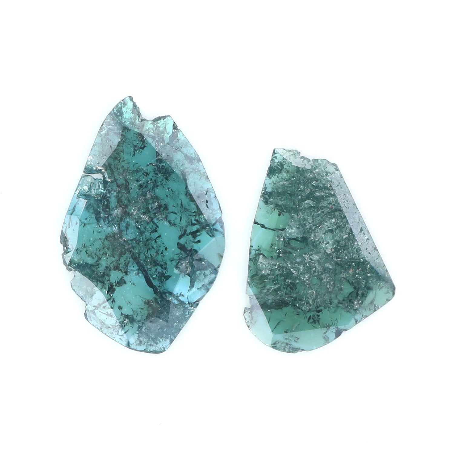 0.94 CT Natural Loose Slice Shape Diamond Blue Color Slice Cut Diamond 9.65 MM Natural Loose Blue Color Slice Irregular Cut Diamond LQ1814