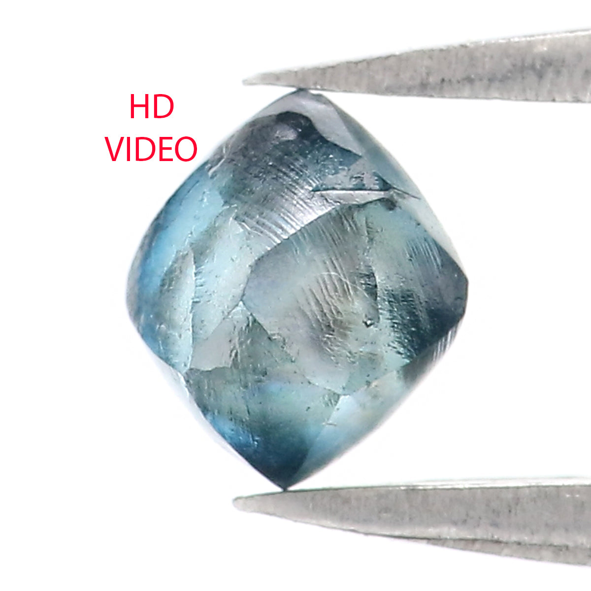 Natural Loose Crystal Rough Blue Color Diamond 0.79 CT 5.43 MM Rough Irregular Cut Diamond KDL2225