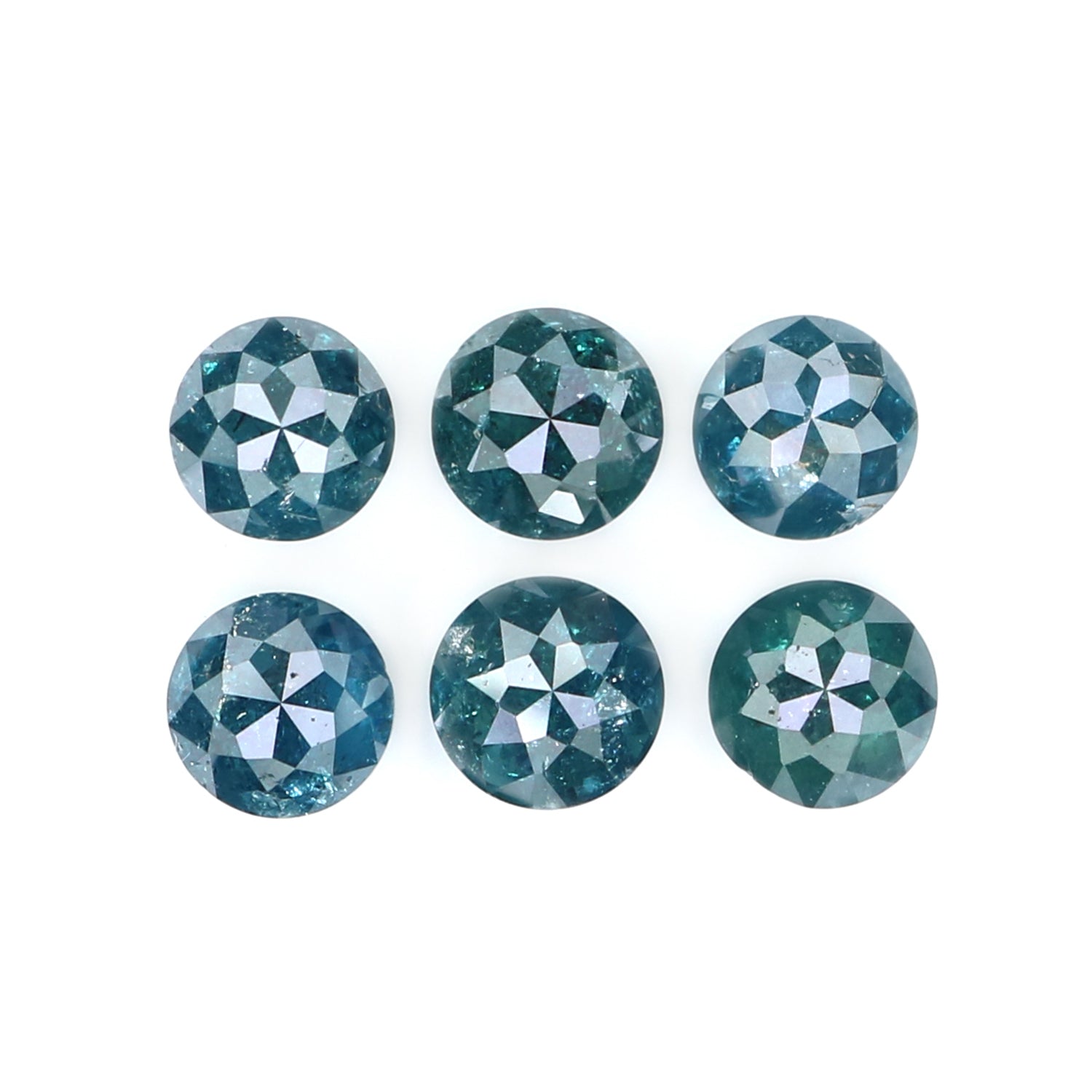 2.35 CT Natural Loose Round Rose Cut Diamond Blue Color Round Cut Diamond 4.20 MM Natural Loose Blue Diamond Round Rose Cut Diamond LQ2380