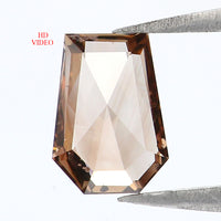 Natural Loose Coffin Diamond Dark Brown Color 0.86 CT 7.20 MM Coffin Shape Rose Cut Diamond KDL6459